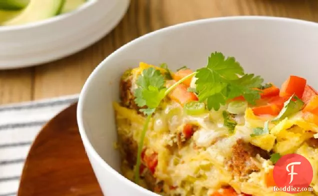 धीमी कुकर मैक्सिकन नाश्ता पुलाव