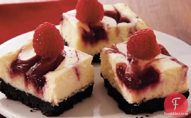 Raspberry-Swirl Cheesecake Bars