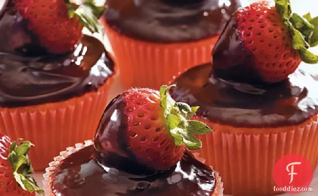 Chocolate Covered Berry Cupcakes