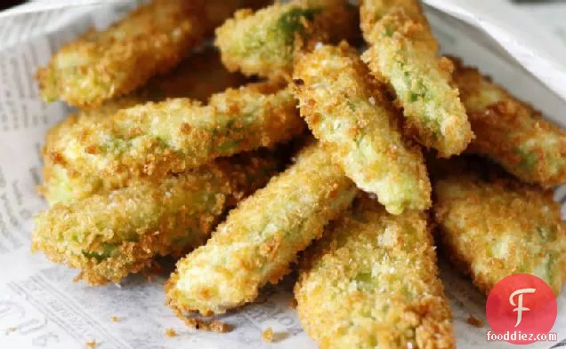 Fried Avocado Wedges with Wasabi-Lime-Mayo Dipping Sauce