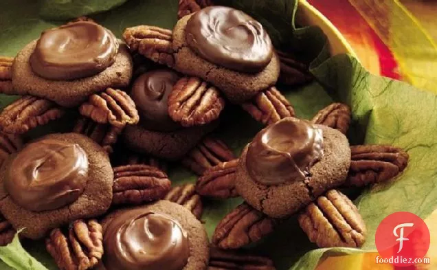 चॉकलेट-कारमेल कछुए कुकीज़