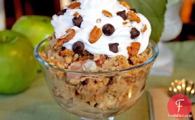 Dark Chocolate Caramel Apple Crisp