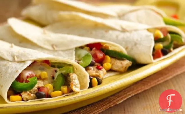 Southwestern Chicken Fajita Wraps