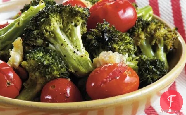 Broccoli with Roasted Garlic and Tomatoes