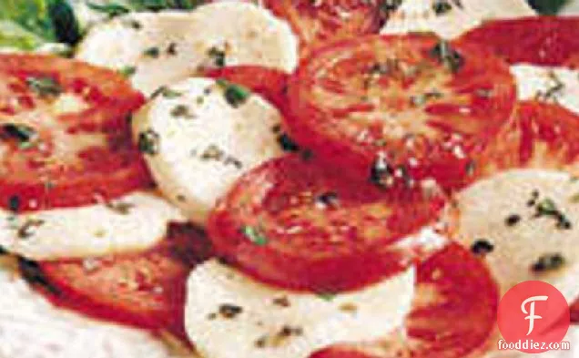 Garlic-Basil Tomatoes with Mozzarella