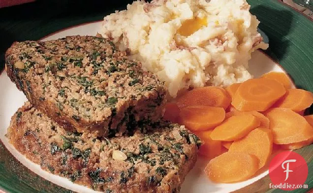 Spinach and Pine Nut Meatloaf