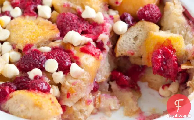 Raspberry-White Chocolate Bread Pudding