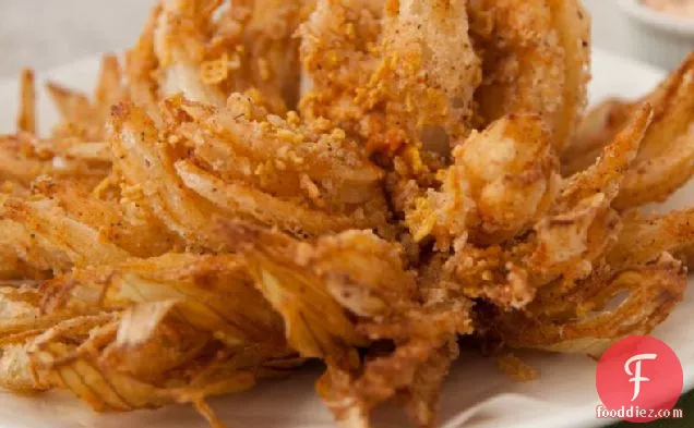 Gluten-Free Chex® Blooming Onions with Bacon Chipotle Dip