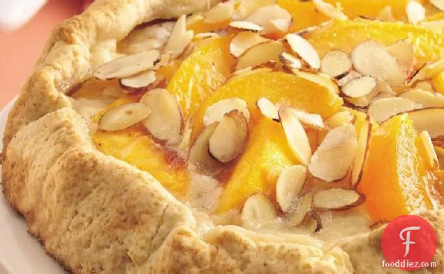 Almond-Peach Fold-Over Coffee Cake