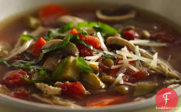 Slow-Cooker Italian Chicken-Lentil Soup