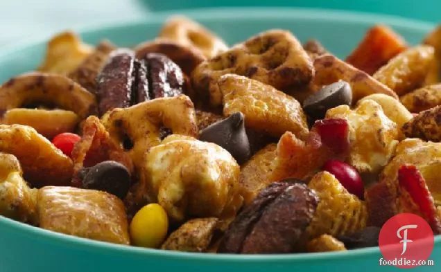 Dark and Salty Chex Mix