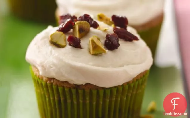 Dried Cherry and Pistachio Cupcakes