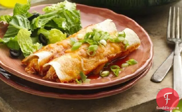 Easy Creamy Chicken Enchiladas