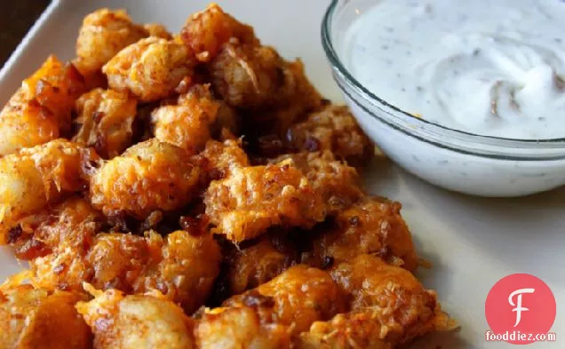 Cheesy Ranch Bacon Potato Nuggets with Ranch Dipping Sauce