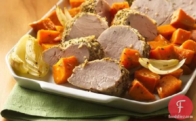 Italian Pork Tenderloin with Roasted Sweet Potatoes