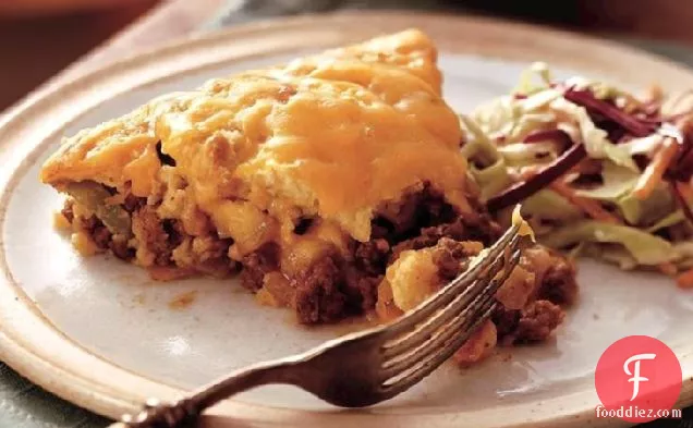 Impossibly Easy Barbecue Beef Pie
