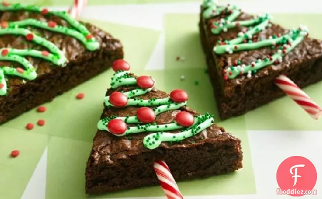 Traditional Holiday Tree Brownies