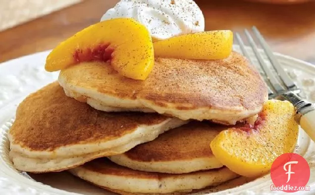 Peach Buttermilk Pancakes