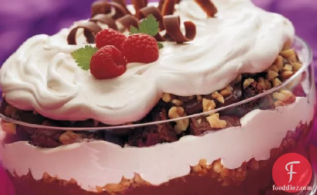 Caramel Cream Brownie Trifle