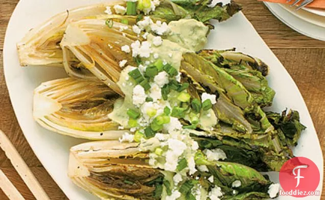 Grilled Romaine with Guacamole Dressing