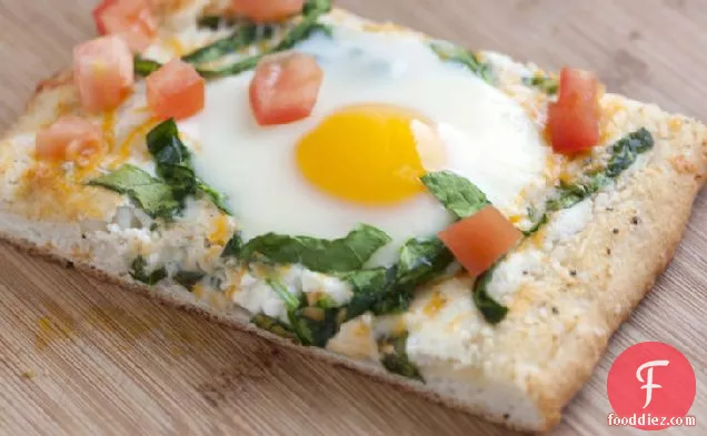 Egg and Spinach Pizza