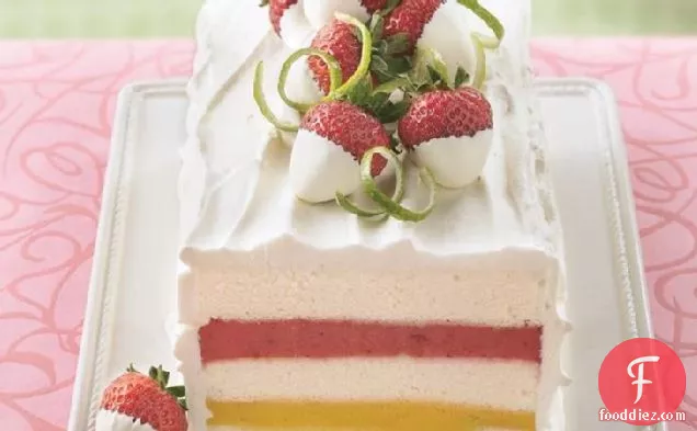 Mango-Strawberry Sorbet Torte