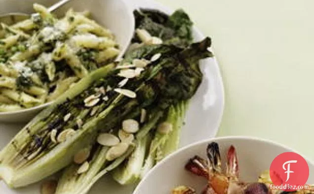 Grilled Romaine With Caesar-cado Dressing