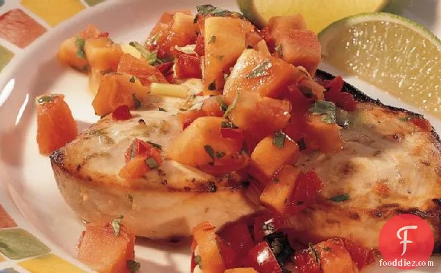 Grilled Swordfish with Papaya Salsa