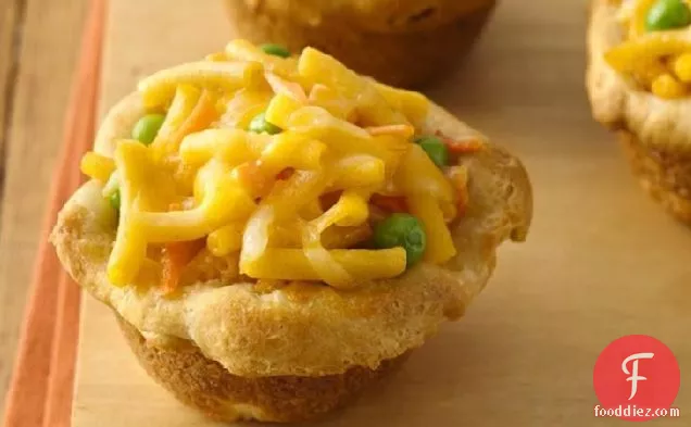 Garden Mac and Cheese Biscuit Cups