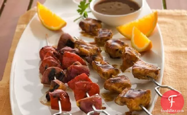 Grilled Barbecue Chicken Kabobs