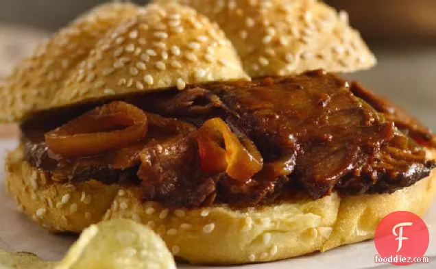 Slow-Cooker Barbecue Beef Sandwiches
