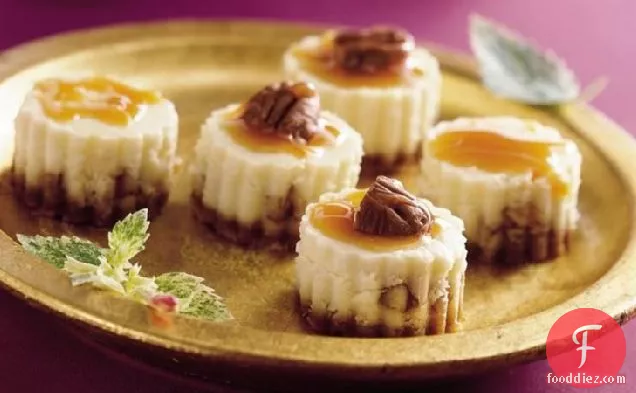 Caramel Pecan Cheesecake Bites