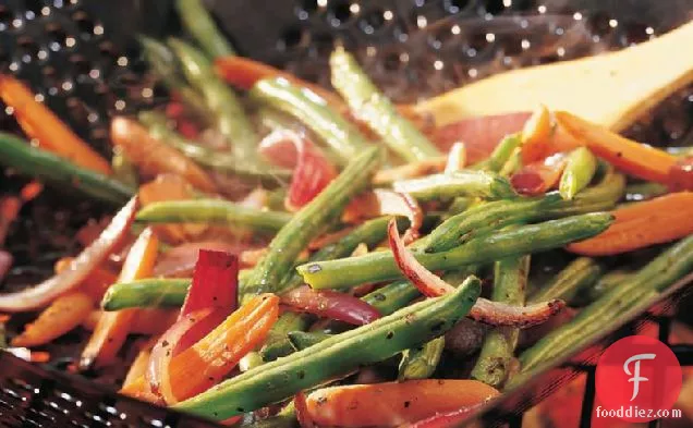 Grilled Baby Carrots and Green Beans