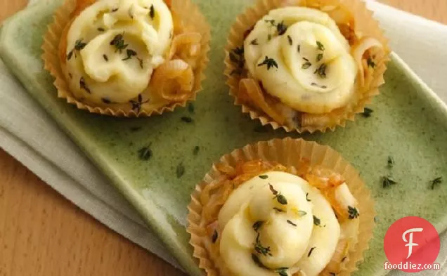 Caramelized Onion-Stuffed Potato Cupcakes