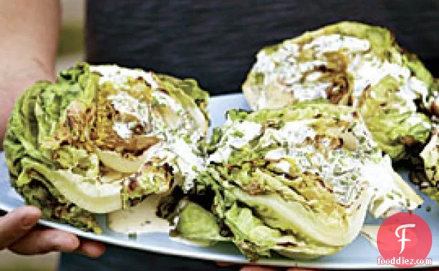 Grilled Butter Lettuce With Buttermilk-chive Dressing