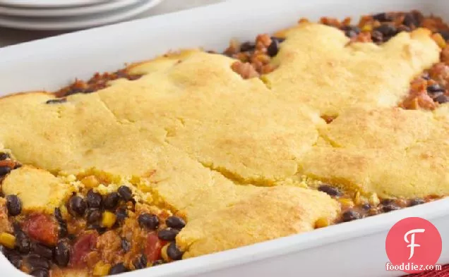 Salsa-Turkey Cornbread Casserole