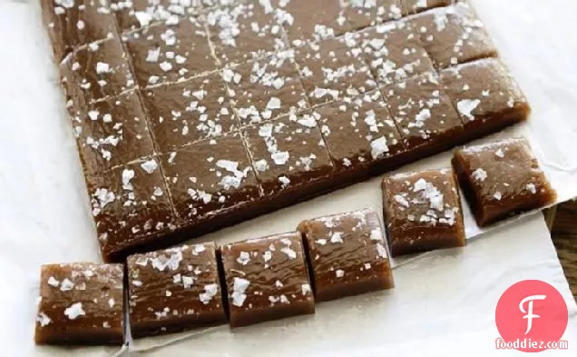 Salted Whiskey Caramels