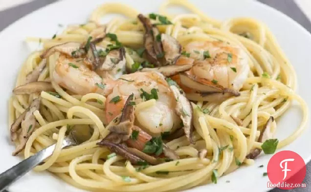 Shrimp and Pasta with Mushrooms