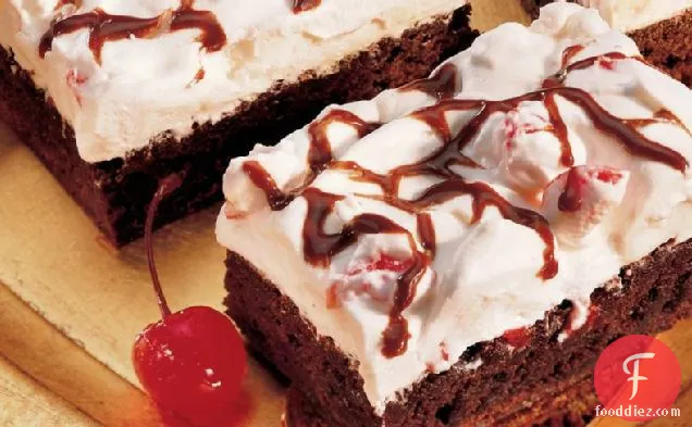 Chocolate Cherry Brownie Dessert