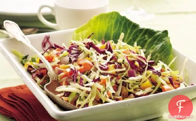Coleslaw with Creamy Basil Dressing