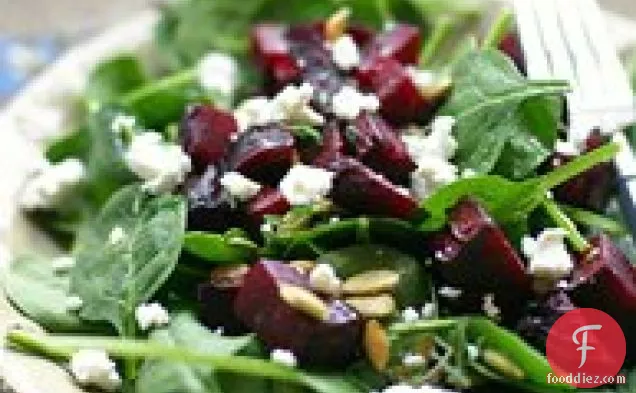 Roasted Beet and Goat Cheese Salad with Balsalmic Vinaigrette