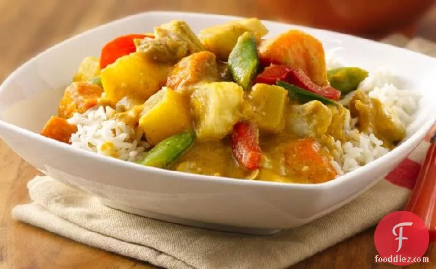 Slow-Cooker Chicken-Coconut-Pineapple Curry