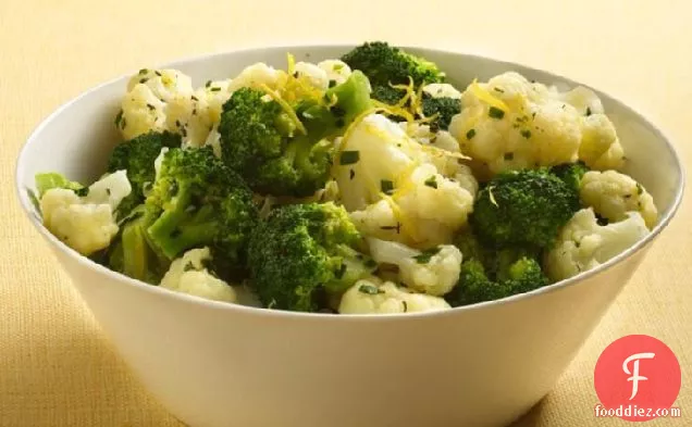 Cauliflower and Broccoli with Fresh Herb Butter