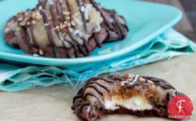 German Chocolate Cheesecake Cookies