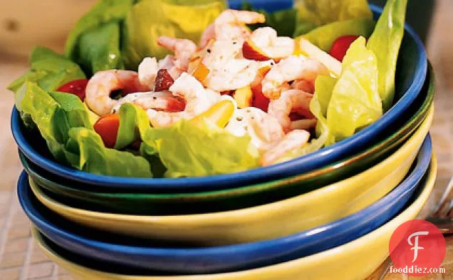 Butter Lettuce Shrimp Salad with Pears and Blue Cheese