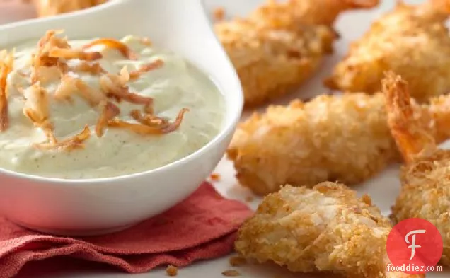 Coconut Curry Dip with Shrimp