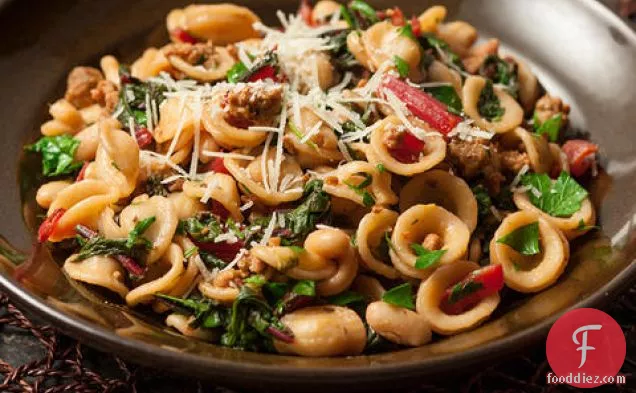 Orecchiette with Chorizo and Swiss Chard