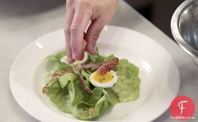 Butter Lettuce With Nuts, Bacon, Cheese, Egg And Sherry Vinaigr