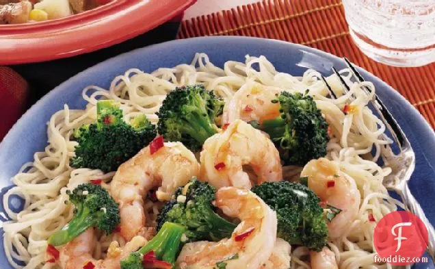 Shrimp and Broccoli Lo Mein