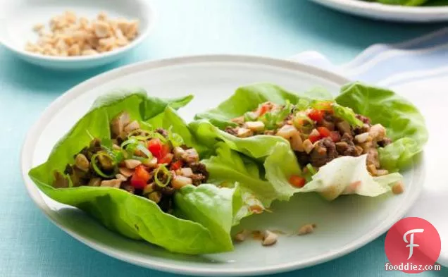 Lettuce Cups with Tofu and Beef